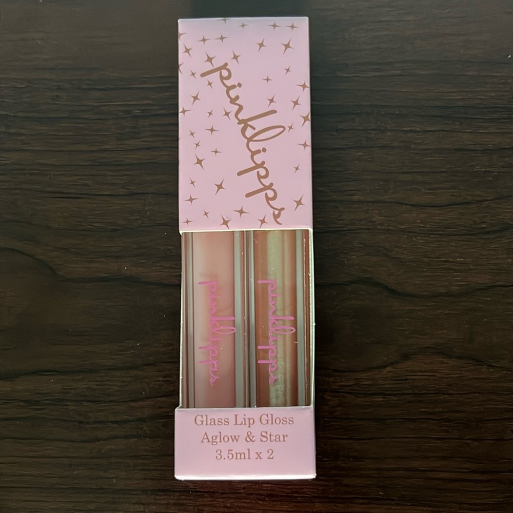 New Pinklipps glass lip gloss in Aglow and Star